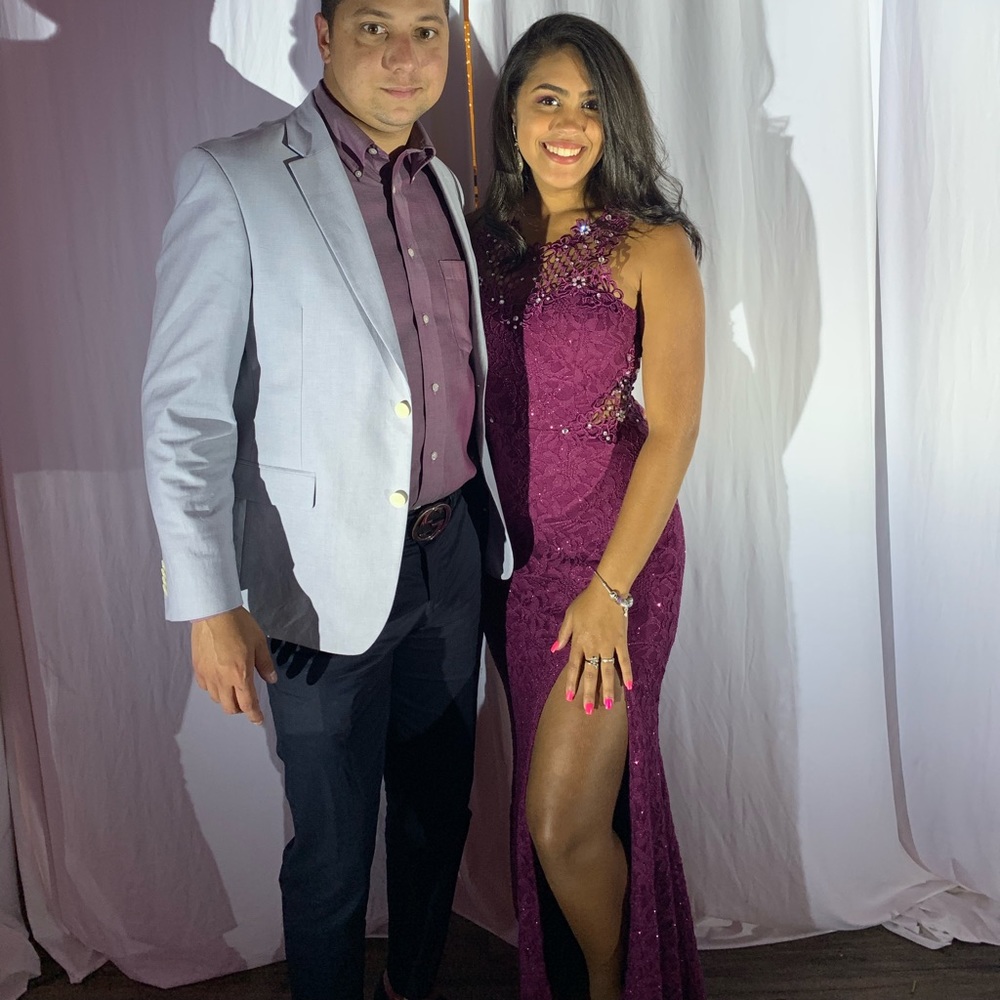 Purple long dress